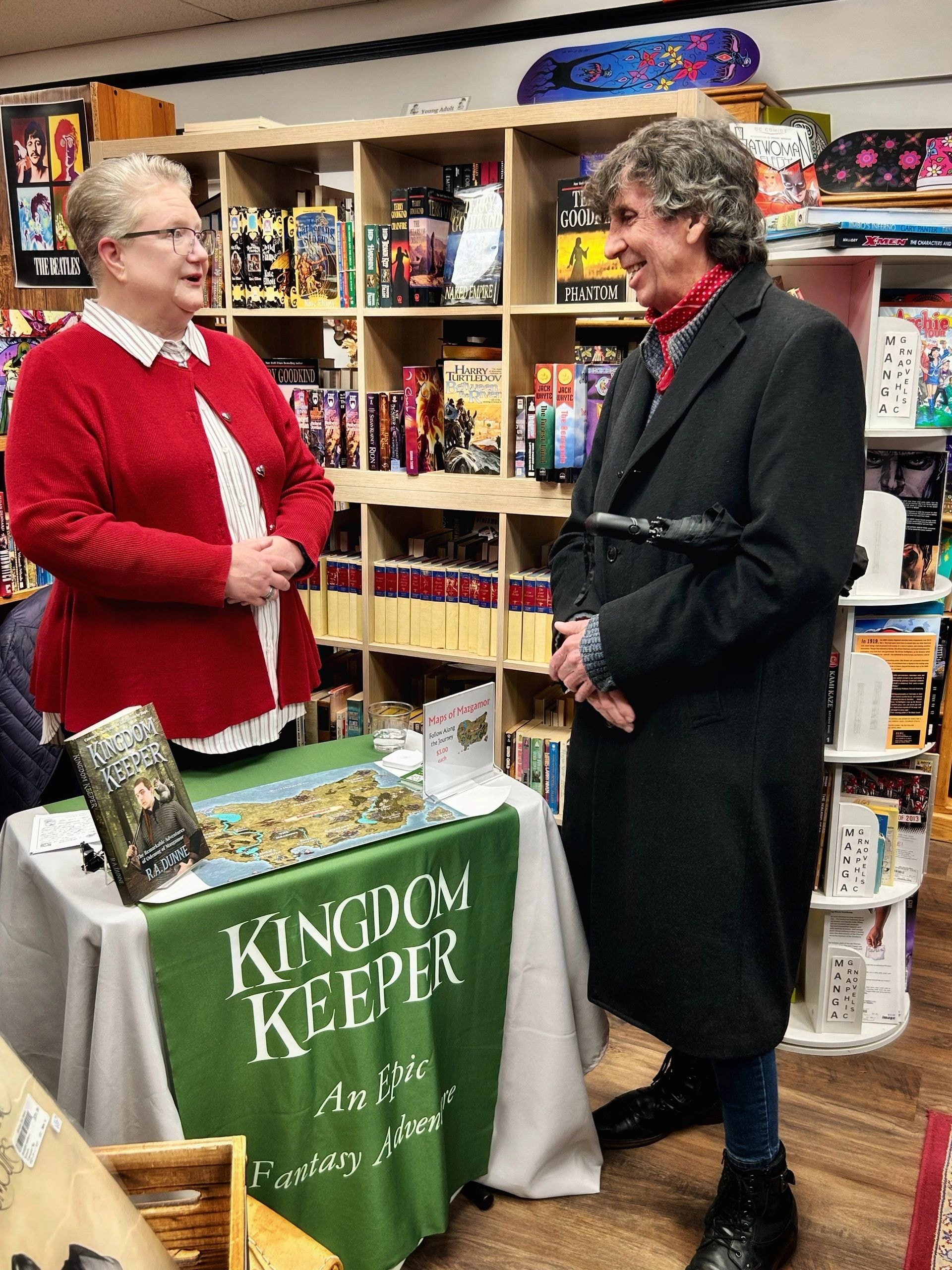 R.A. Dunne at a book event